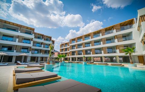 Boek je vakantie goedkoop naar Hotel Akasha Beach Hotel & Spa in Chersonissos voor je zonvakantie naar Kreta